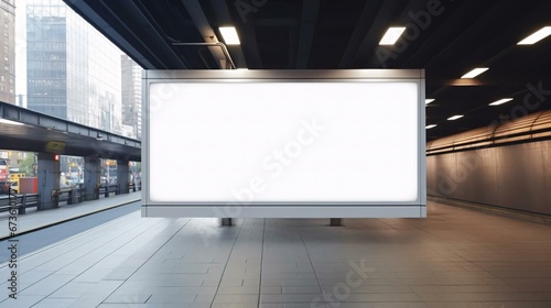 a large white screen in a building