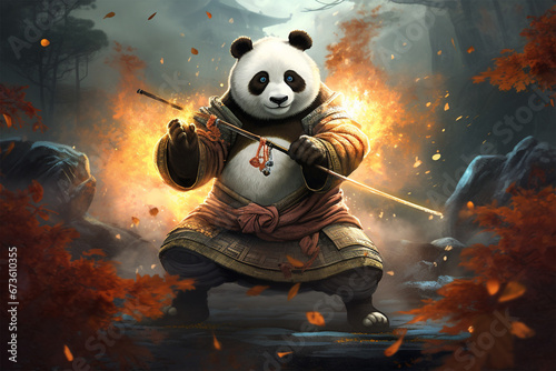 kung fu master panda illustration © mursalin 01