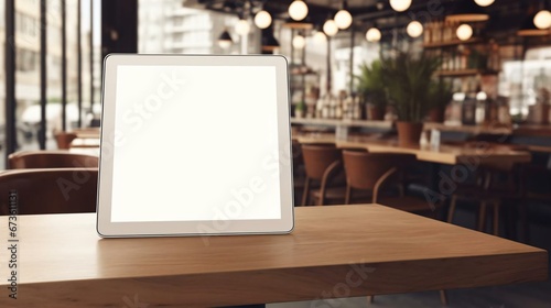 a tablet on a table