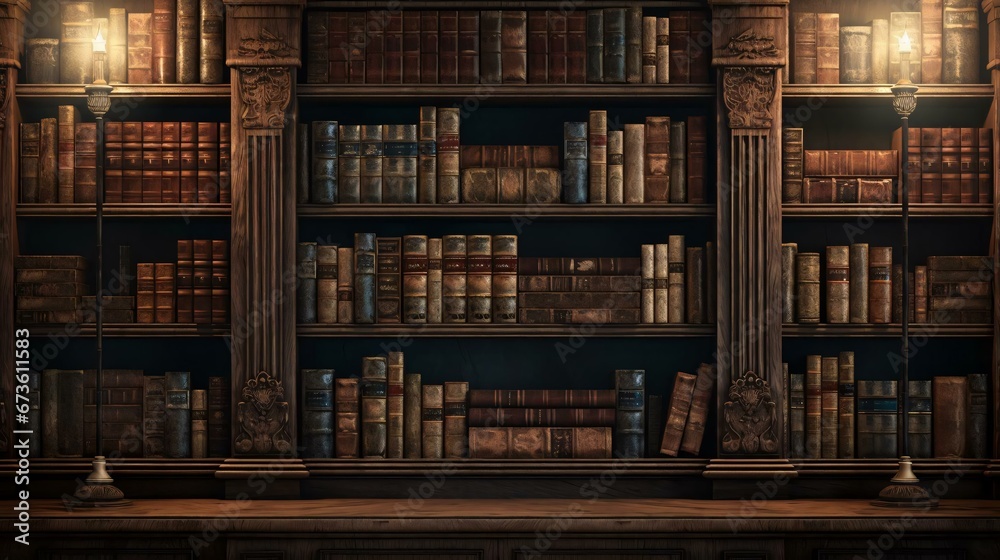 a shelf with many books on it a shelf with many books on it