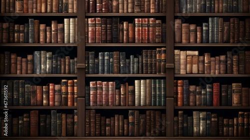 a shelf with many books on it