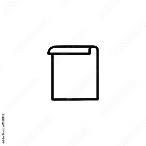 Paper icon. Simple style recycle poster background symbol. Paper brand logo design element. Paper t-shirt printing. Vector for sticker.