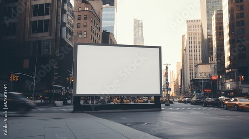 a billboard on a street