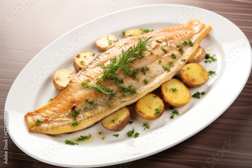 Grilled trout with potatoes