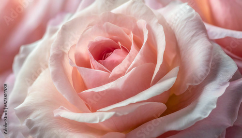 Vibrant Pink Rose Petals Up Close in the Background