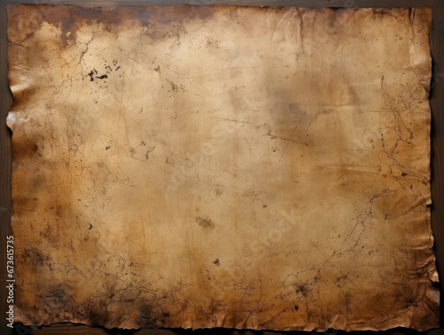Vintage Parchment Paper with Antique Brown Ink Smudges