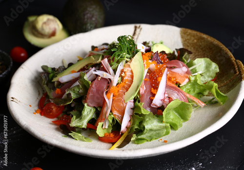 Mixed salad with bright colors