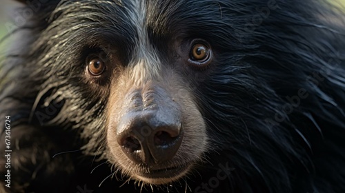 a close up of a black animal