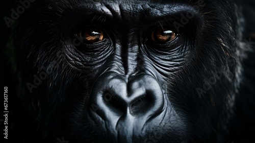 a close up of a black animal © KWY