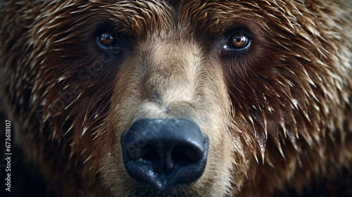a close up of a bear photo