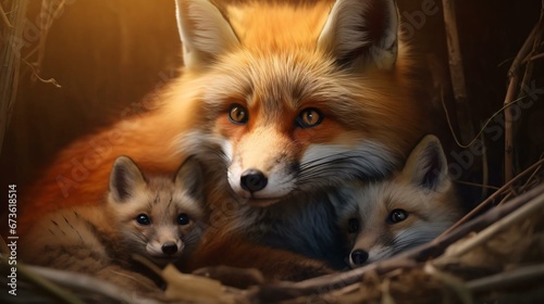 a group of foxes © KWY