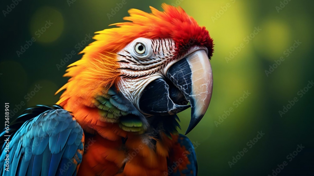 Fototapeta premium a colorful bird with a black beak