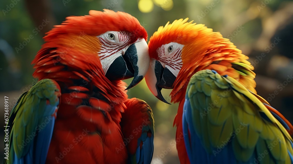 a couple of parrots