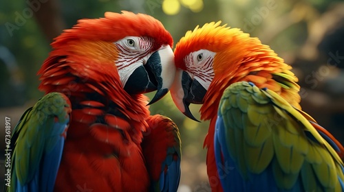 a couple of parrots