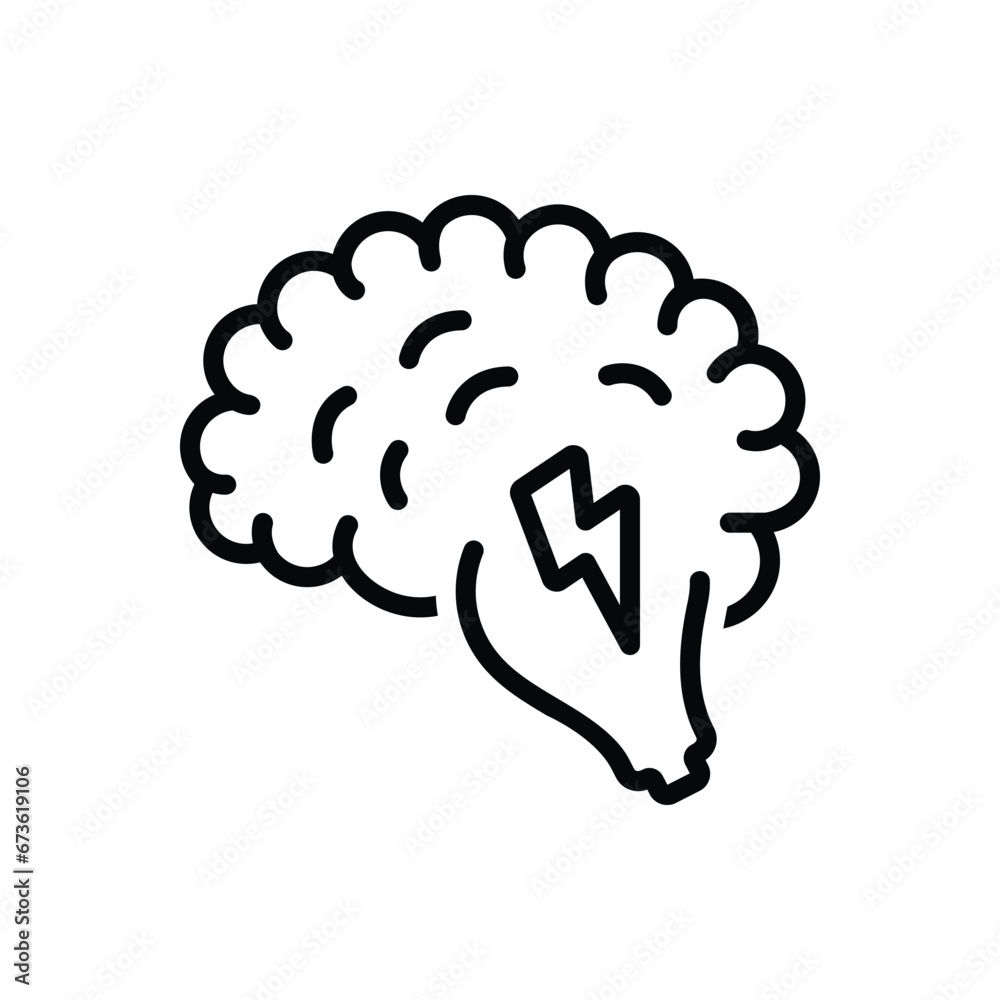 Black line icon for brainstorm Black line icon for brainstorm