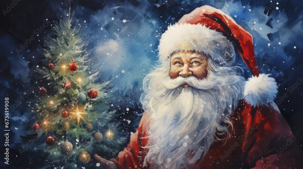 Santa Claus. New Year card Santa Claus. New Year card