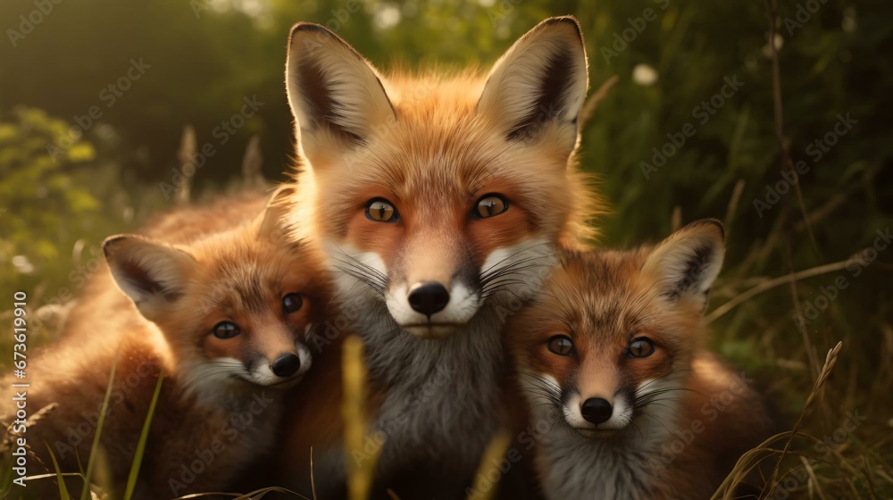 a group of foxes a group of foxes
