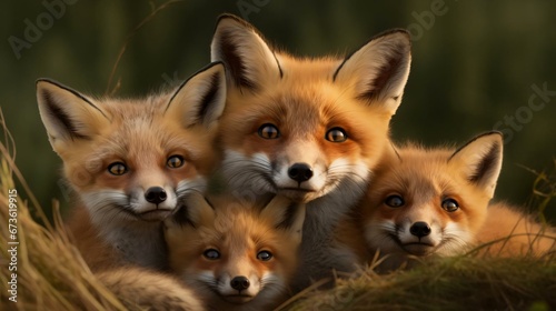 a group of foxes © KWY