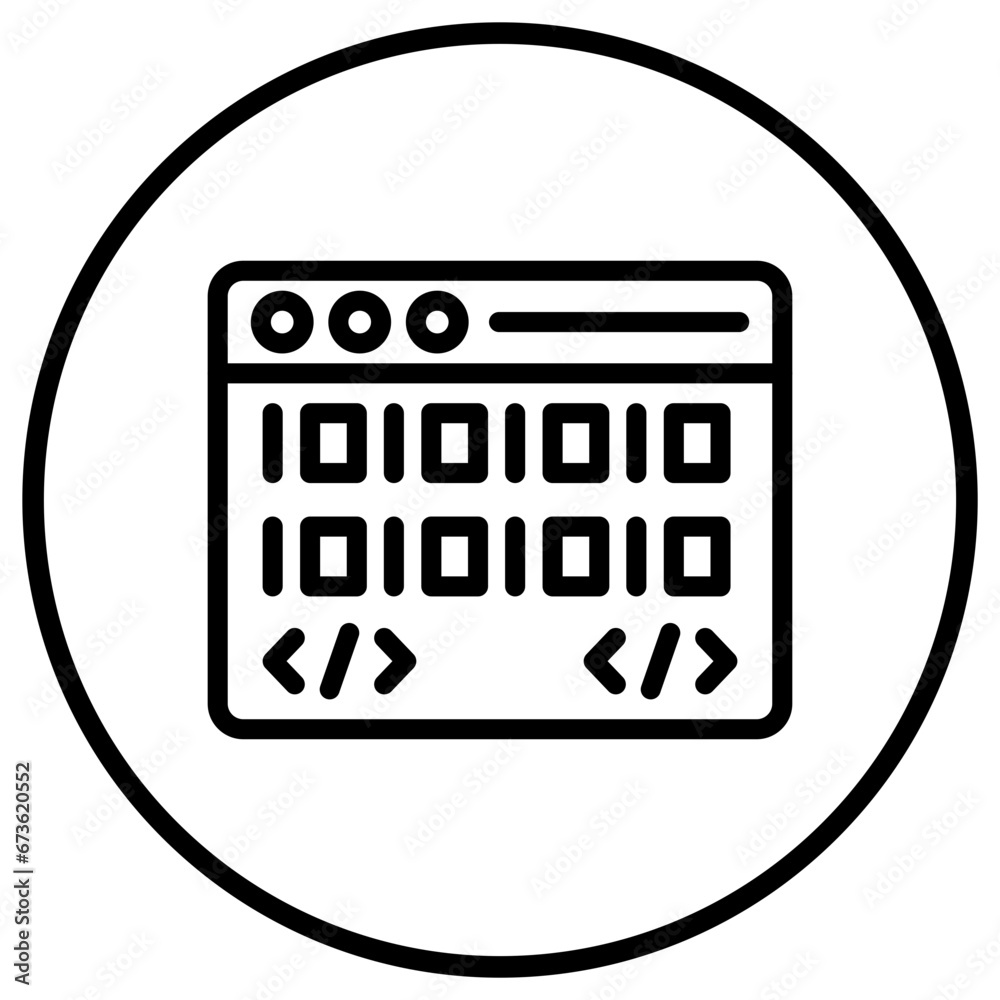 Coding Vector Icon Design Illustration Coding Vector Icon Design Illustration