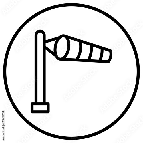 Windsock Vector Icon Design Illustration