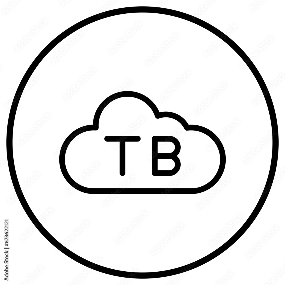 Tb cloud Vector Icon Design Illustration