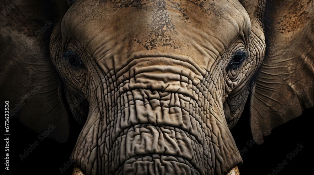 Fototapeta premium a close up of an elephant