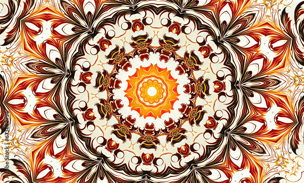 Abstract kaleidoscope background. Beautiful multicolor kaleidoscope texture. Unique mandala design