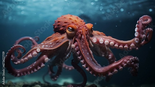 a close up of a octopus 