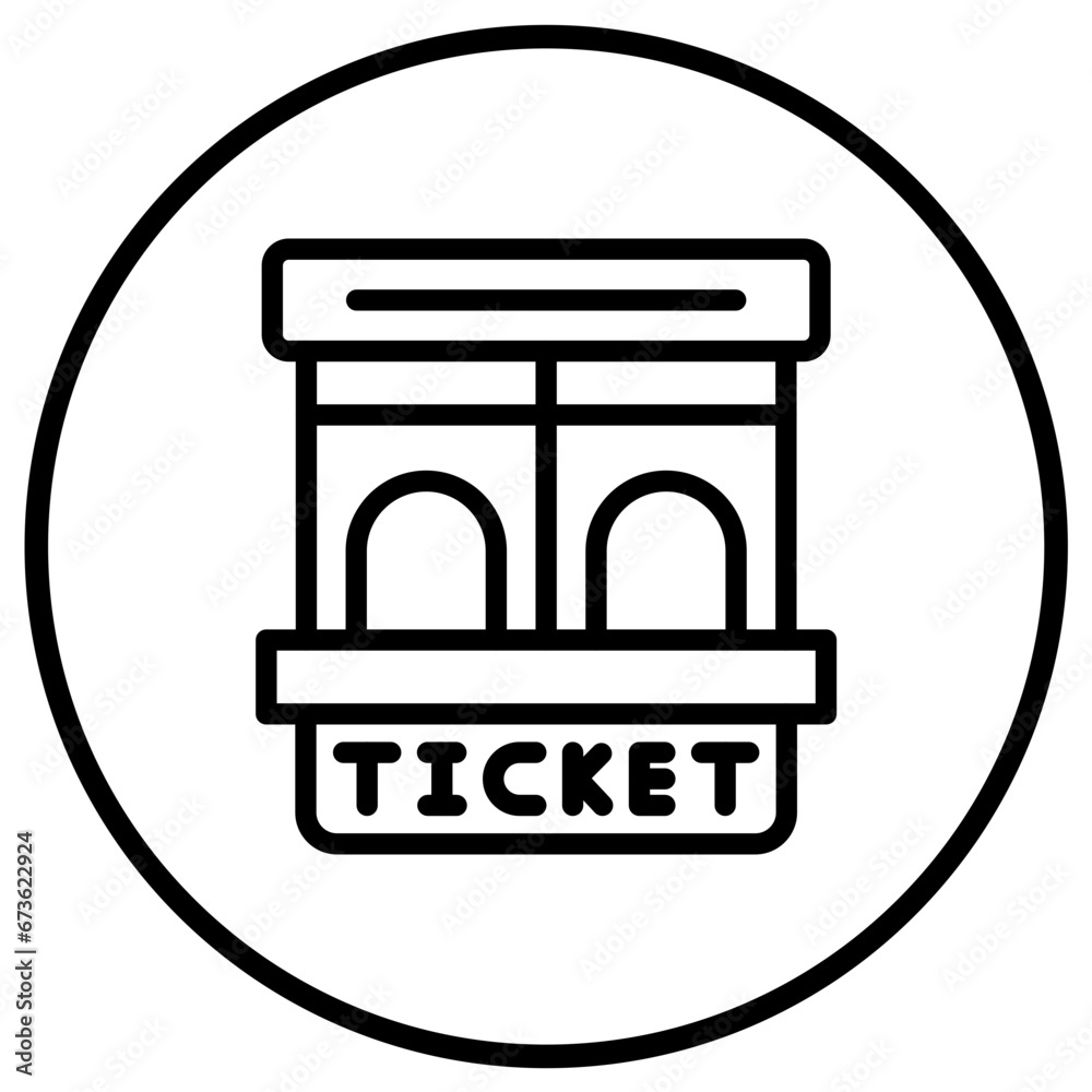 Ticket window Vector Icon Design Illustration Ticket window Vector Icon Design Illustration