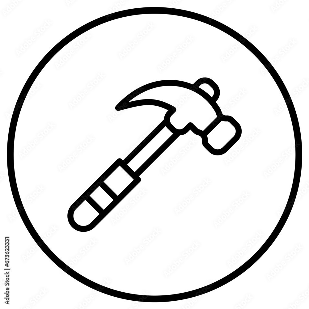 Hammer Vector Icon Design Illustration Hammer Vector Icon Design Illustration