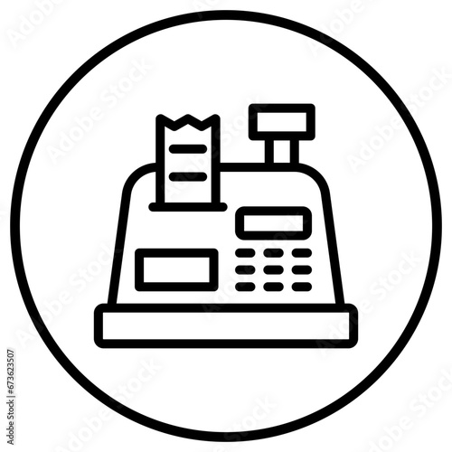Cashier machine Vector Icon Design Illustration