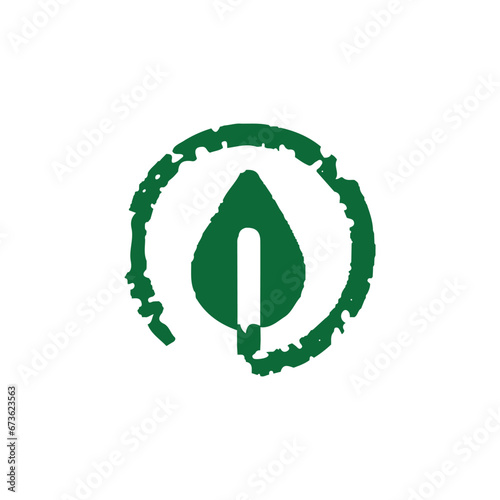 Green energy icon. Simple style green energy poster background symbol. Green energy brand logo design element. Green energy t-shirt printing. Vector for sticker.