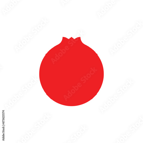 Pomegranate icon. Simple style pomegranate poster background symbol. Pomegranate brand logo design element. Pomegranate t-shirt printing. Vector for sticker.