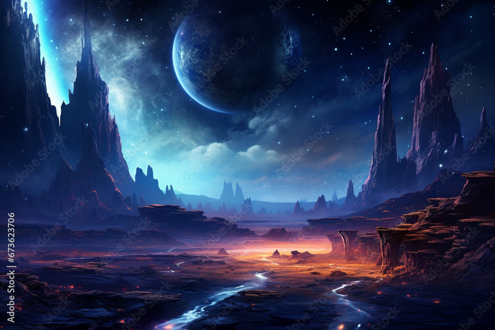 Exploring Galaxies, Planets, and the Vastness of Space in a Futuristic ...