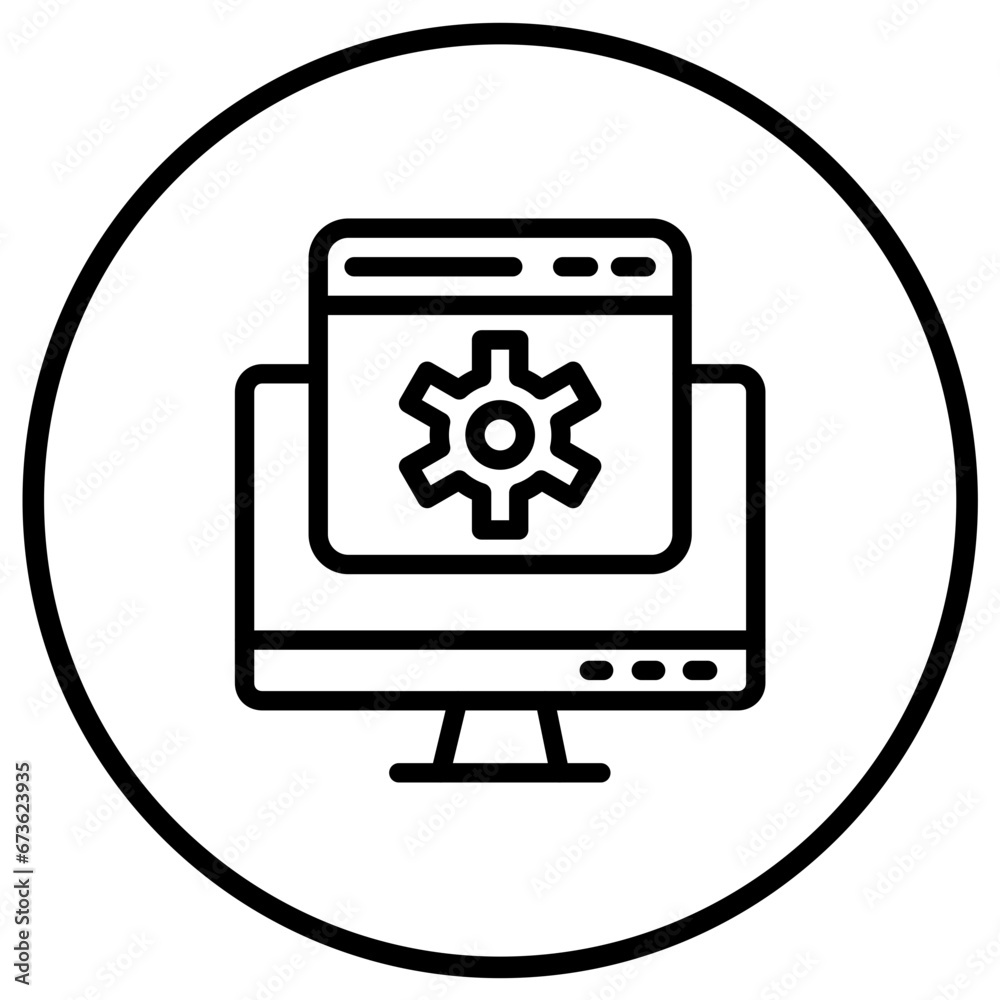 Web setting Vector Icon Design Illustration Web setting Vector Icon Design Illustration