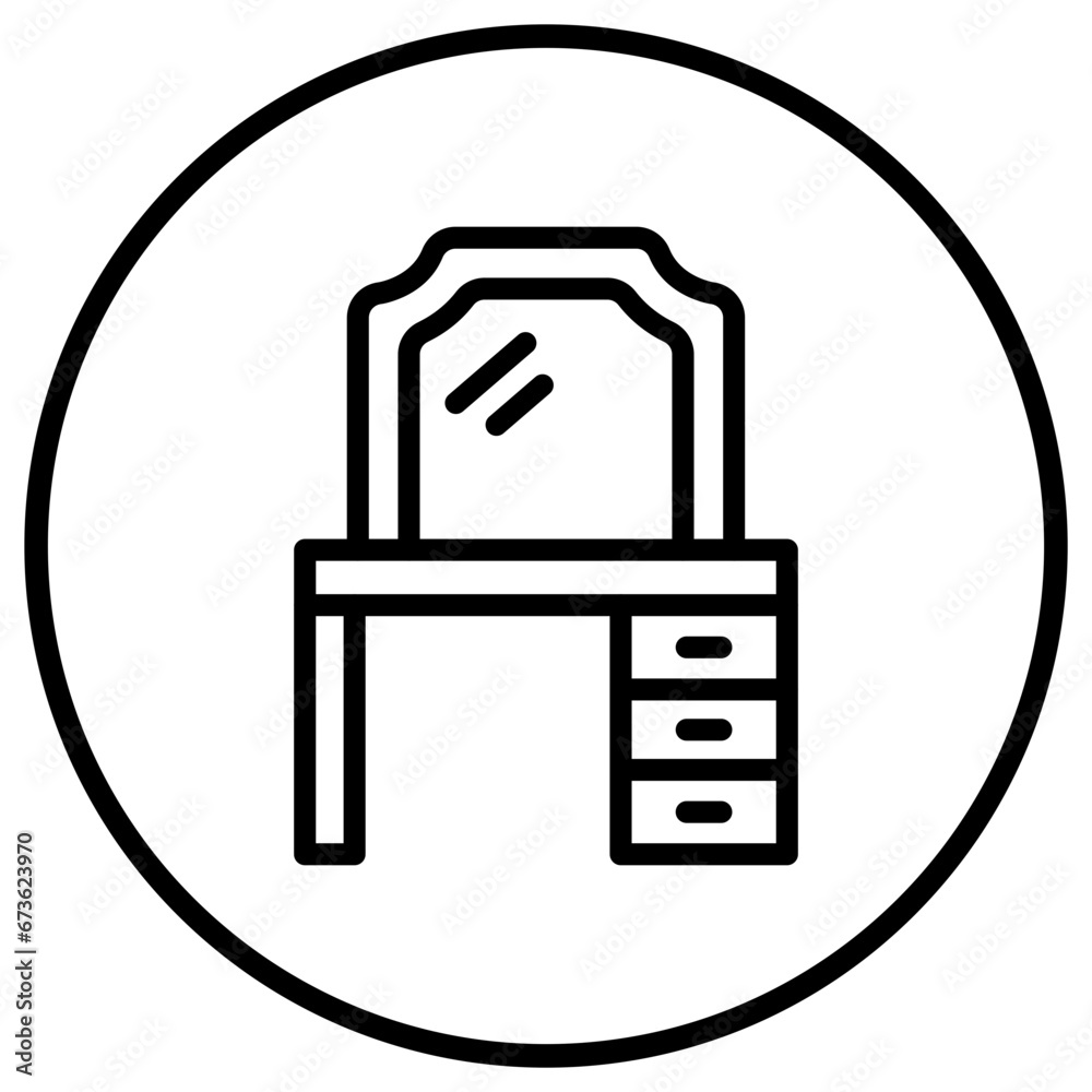 Dressing table Vector Icon Design Illustration Dressing table Vector Icon Design Illustration