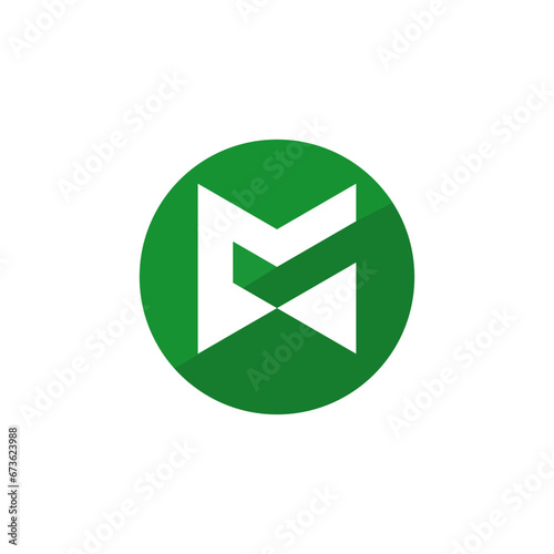 Modern M Letter Checkmark company logo design Free Download Modern M Letter Checkmark company logo design - GFXLoad