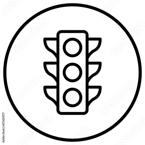 Traffic light Vector Icon Design Illustration