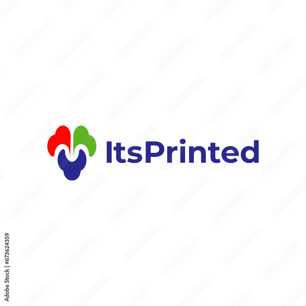 Modern Printed company logo design Modern Printed company logo design