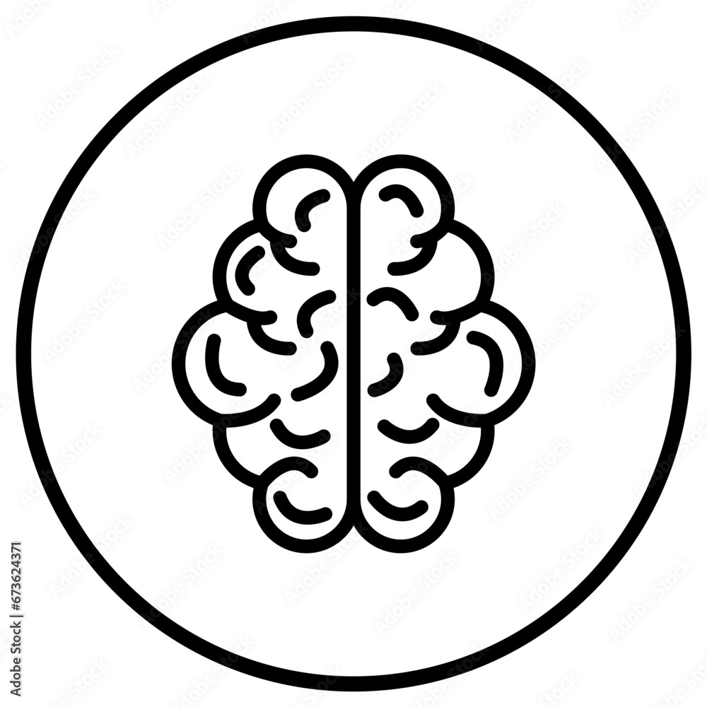 Human brain Vector Icon Design Illustration Human brain Vector Icon Design Illustration