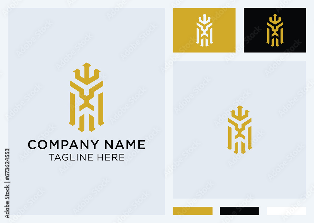 Modern line art wild lion vector logo template Modern line art wild lion vector logo template