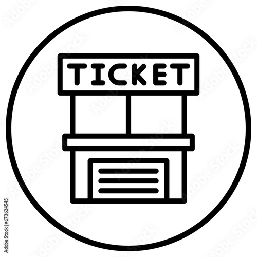 Ticket office Vector Icon Design Illustration