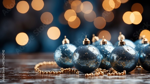Blue Golden Realistic Christmas Background, Merry Christmas Background ,Hd Background