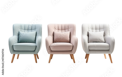 Design Statements Embracing Elegance in Accent Chairs Isolated on Transparent Background PNG.