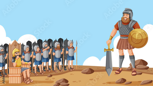 King with Army: David and Goliath Story