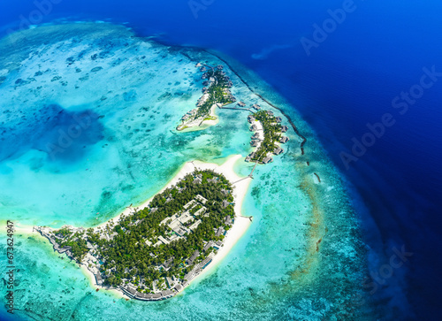 Maldives Bird's Eye View Of Island