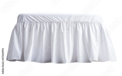 Decorative Drapery Navigating the Charm of Bed Skirt Isolated on Transparent Background PNG.