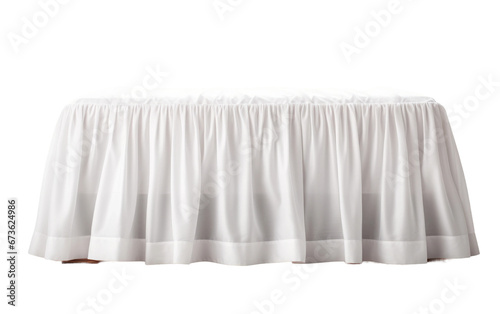Ruffled Accents Exploring the Style of Bed Skirt Isolated on Transparent Background PNG.