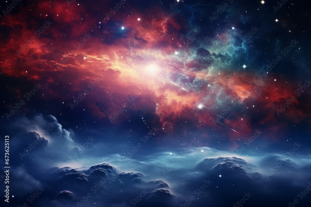 Cosmic and nebula-filled outer space forming a breathtaking and captivating wallpaper background