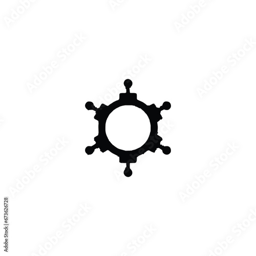 Settings icon. Simple style technology repair company big sale poster background symbol. Settings button. Repair brand logo design element. Settings t-shirt printing. Vector for sticker.